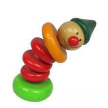 Holz Clown Figur push up Spielzeug für Kinder